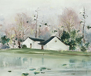 《湖中小屋》